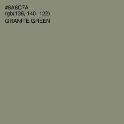 #8A8C7A - Granite Green Color Image